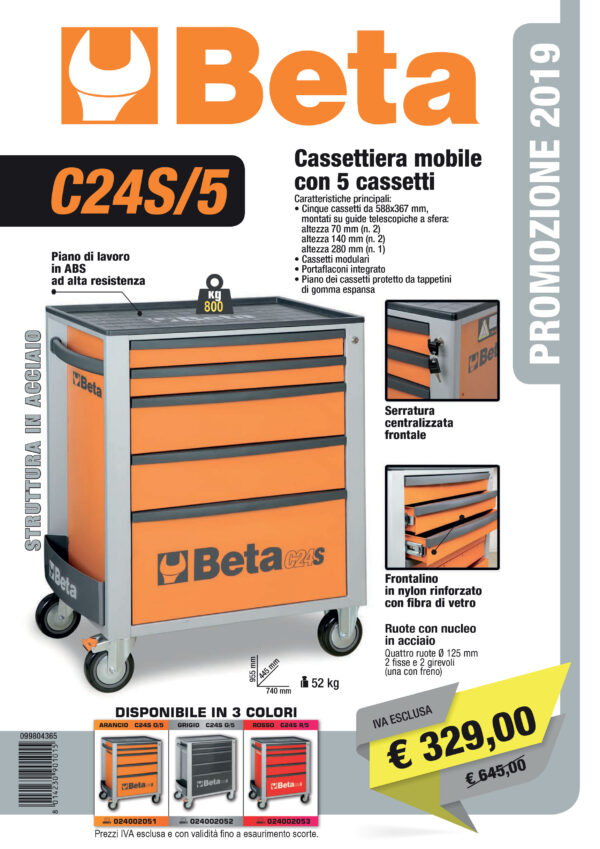 Promo Cassettiera Beta 2019 Ramico Torino