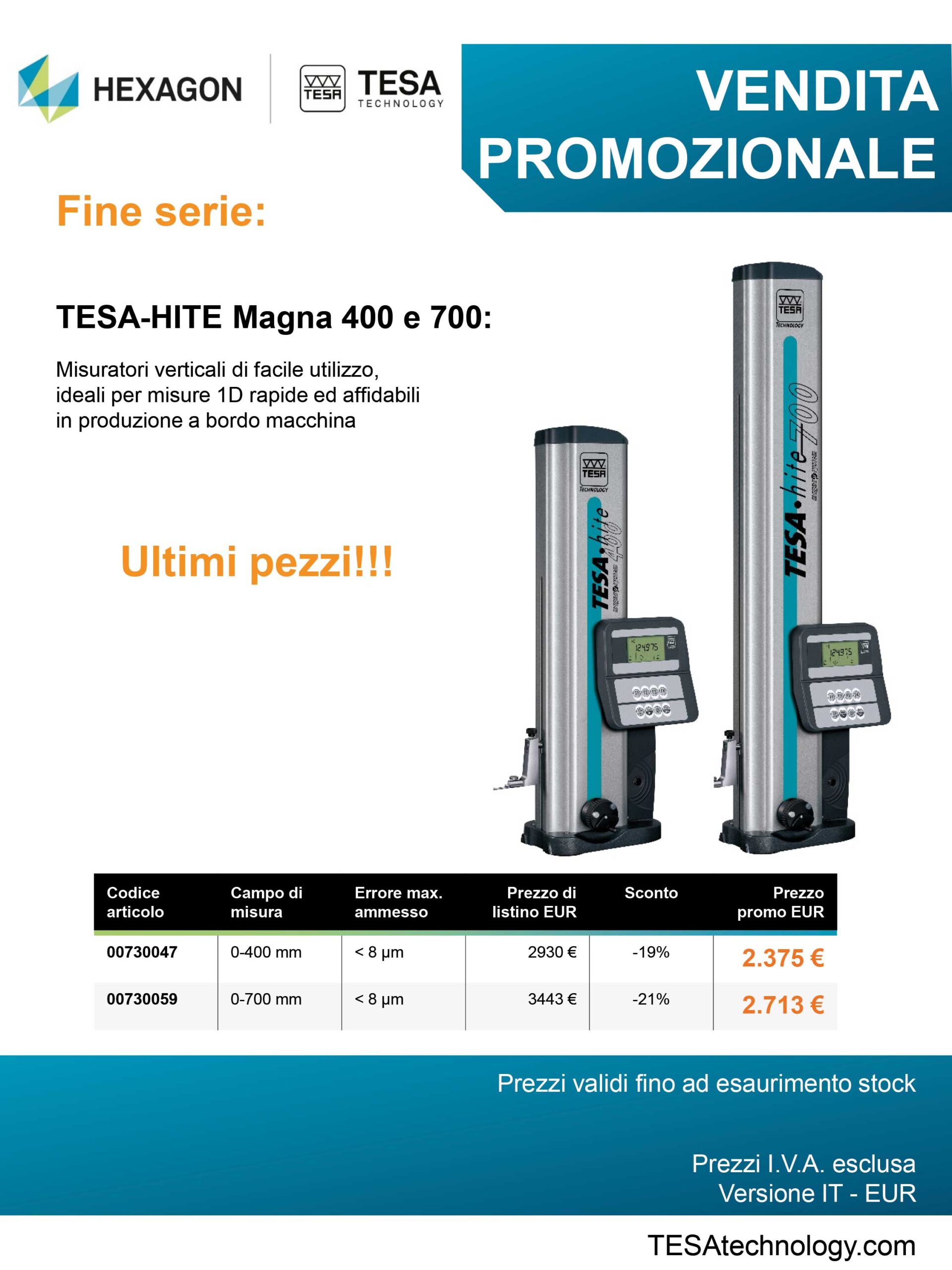 Promo Tesa HITE MAGNA 400 MAGNA 700 Ramico Torino